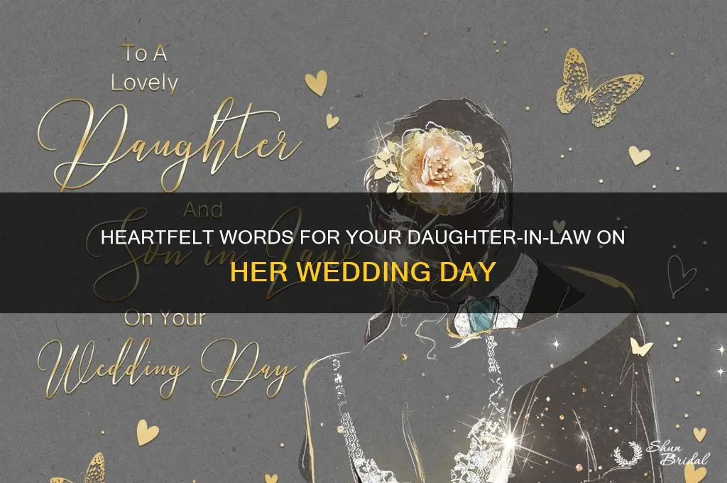 what to say to daughter in law on wedding day