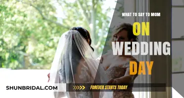 Heartfelt Words to Share with Mom on Your Wedding Day