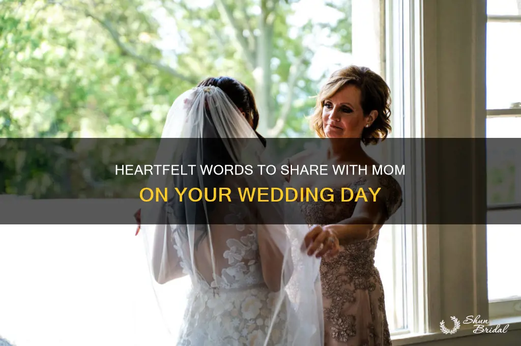 what to say to mom on wedding day