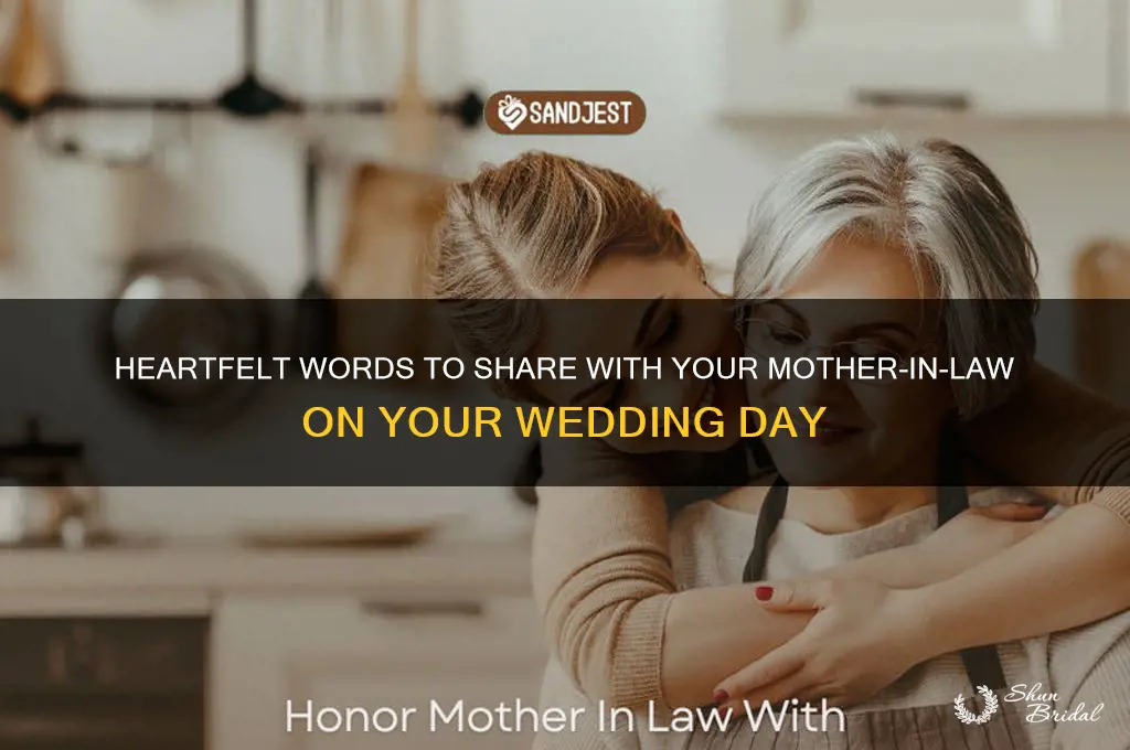 what to say to mother in law on wedding day