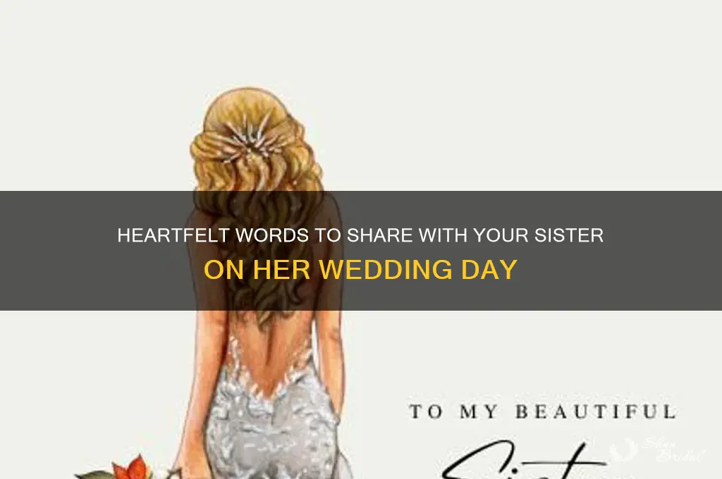 what to say to my sister on her wedding day