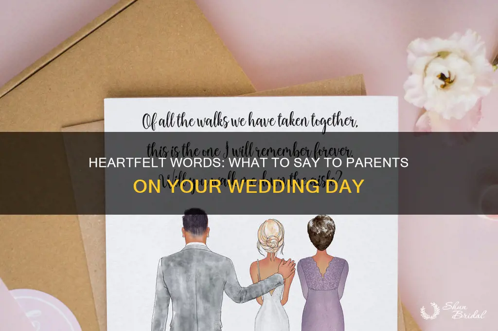 what to say to parents on wedding day