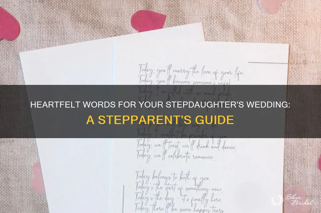what to say to step daughter on her wedding day