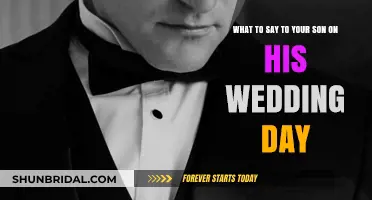 Heartfelt Words: Guiding Your Son on His Wedding Day Journey