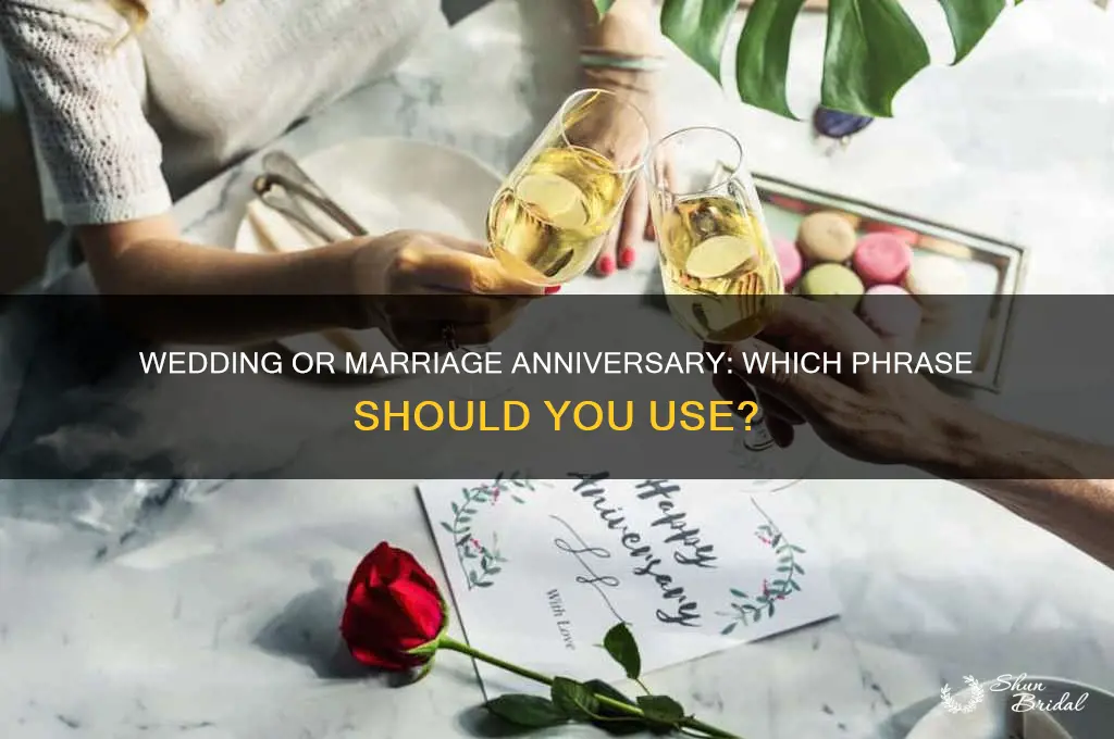 what to say wedding anniversary or marriage anniversary