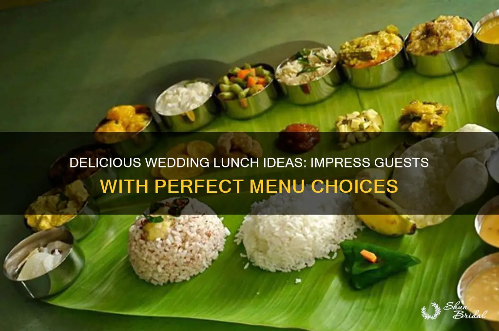 what to serve for lunch on wedding day