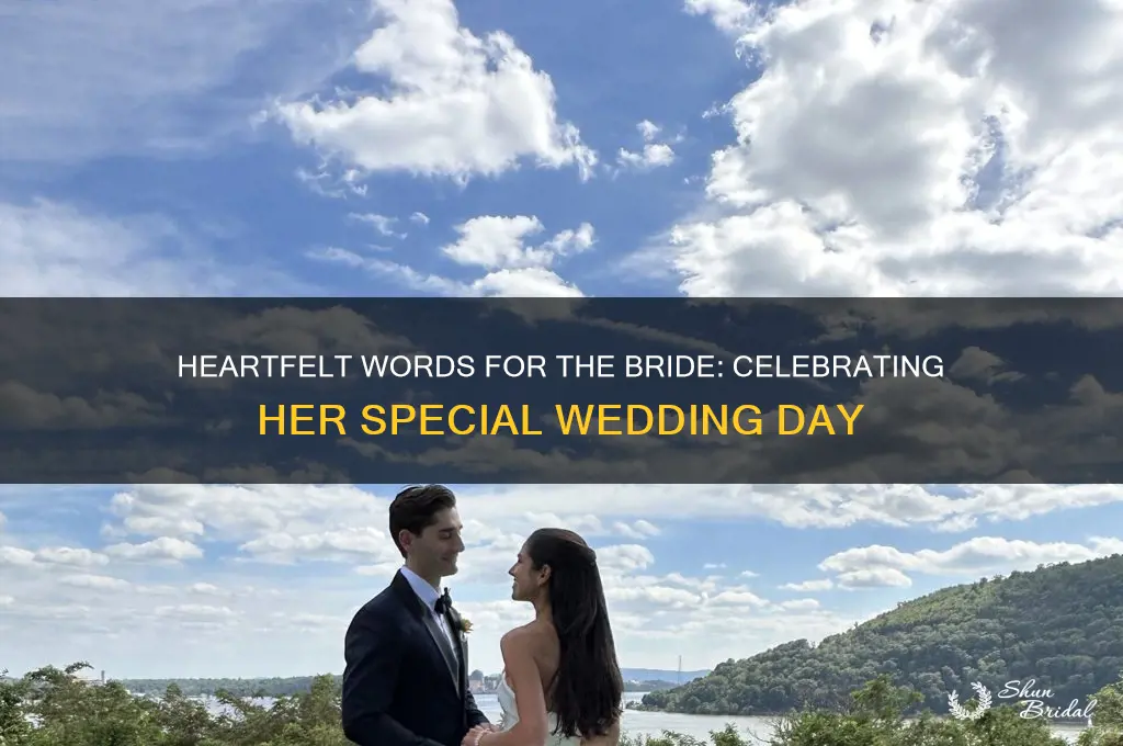 what to tell a bride on her wedding day