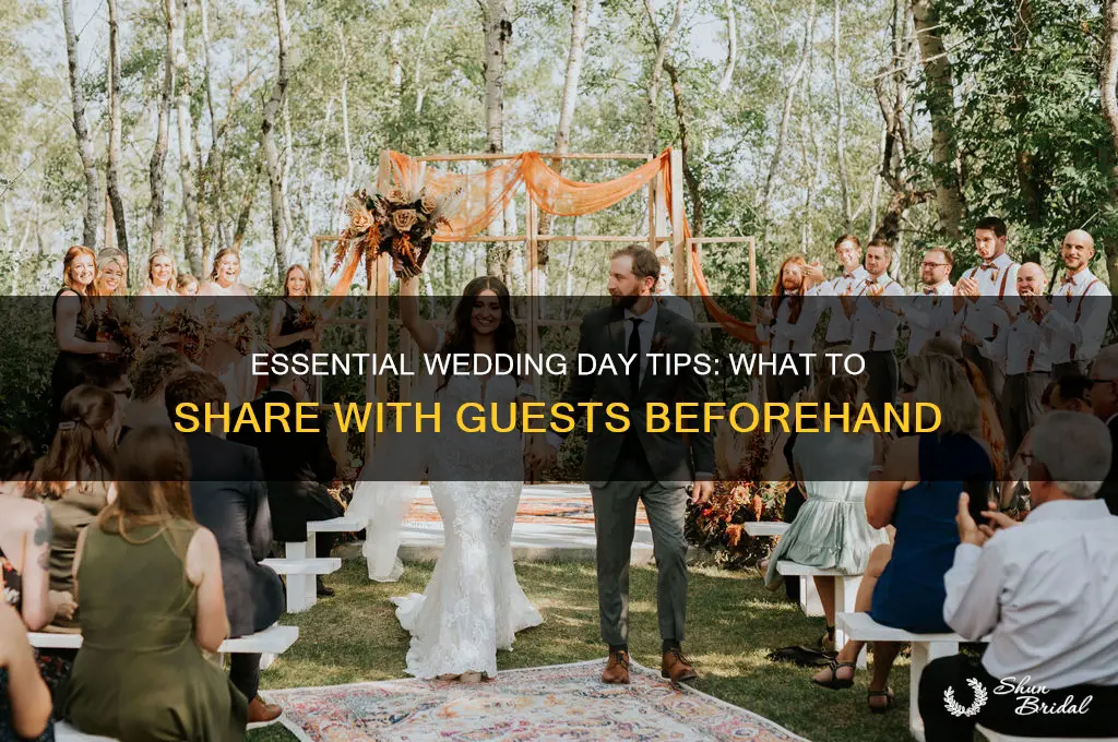 what to tell guests before wedding