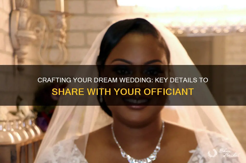 what to tell wedding officiant you want for service