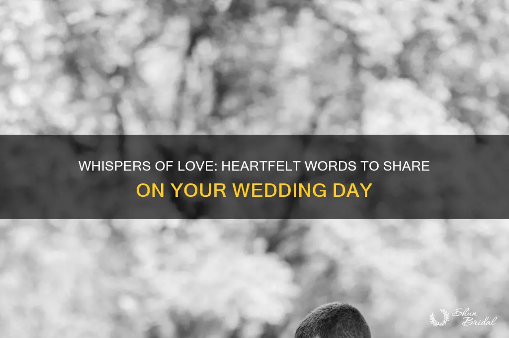 what to tell your husband on your wedding day