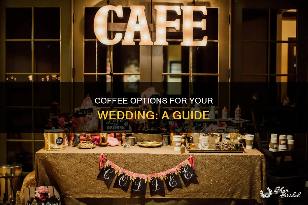 what to use for coffee at a wedding