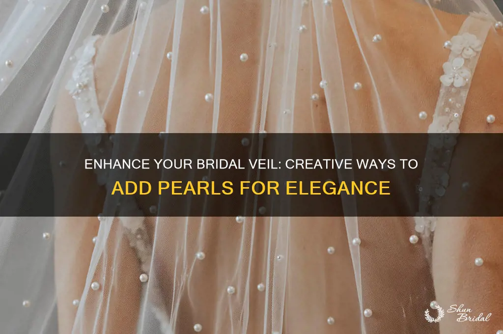 what to use to add pearls to plain bridal veil