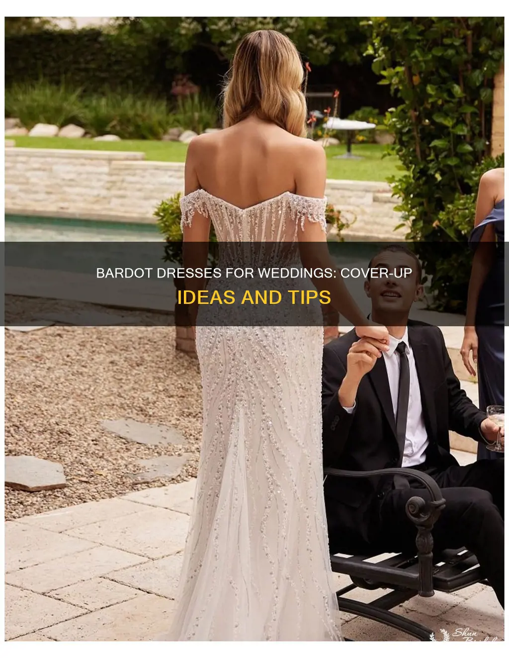 what to wear over a bardot dress for wedding