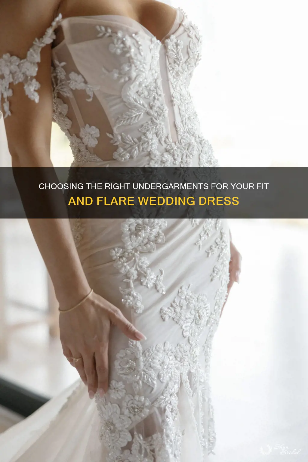 what to wear under a fit and flare wedding dress
