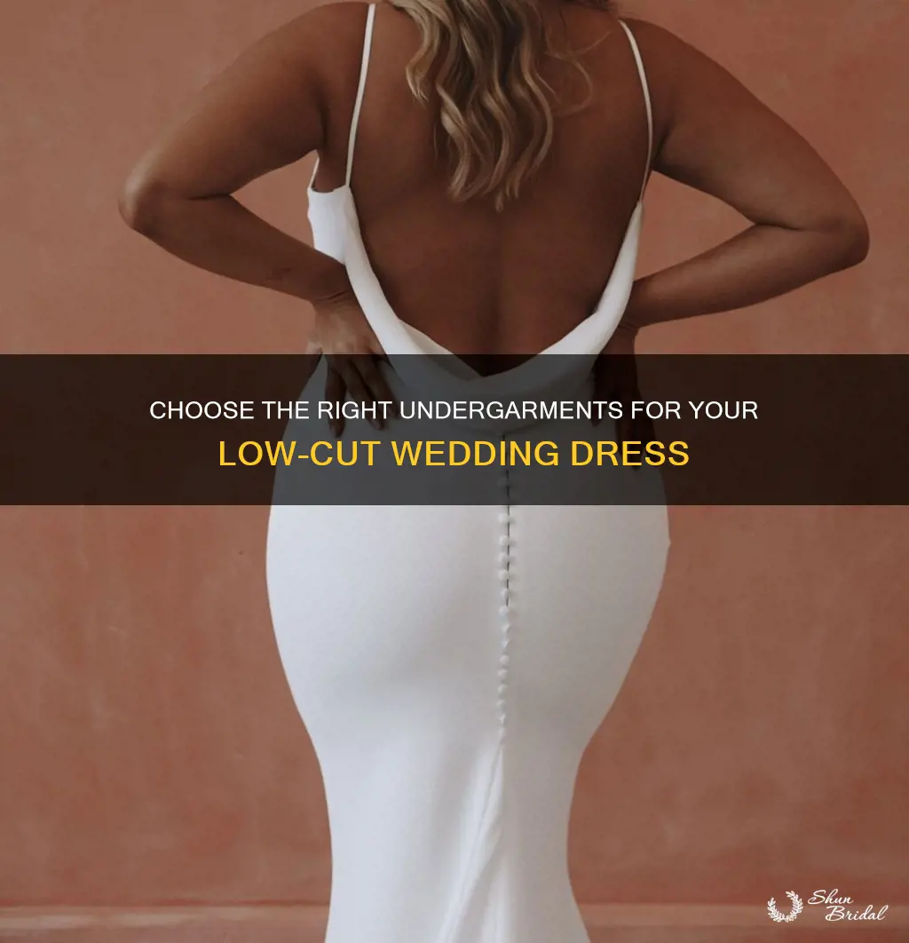 what to wear under low cut wedding dress
