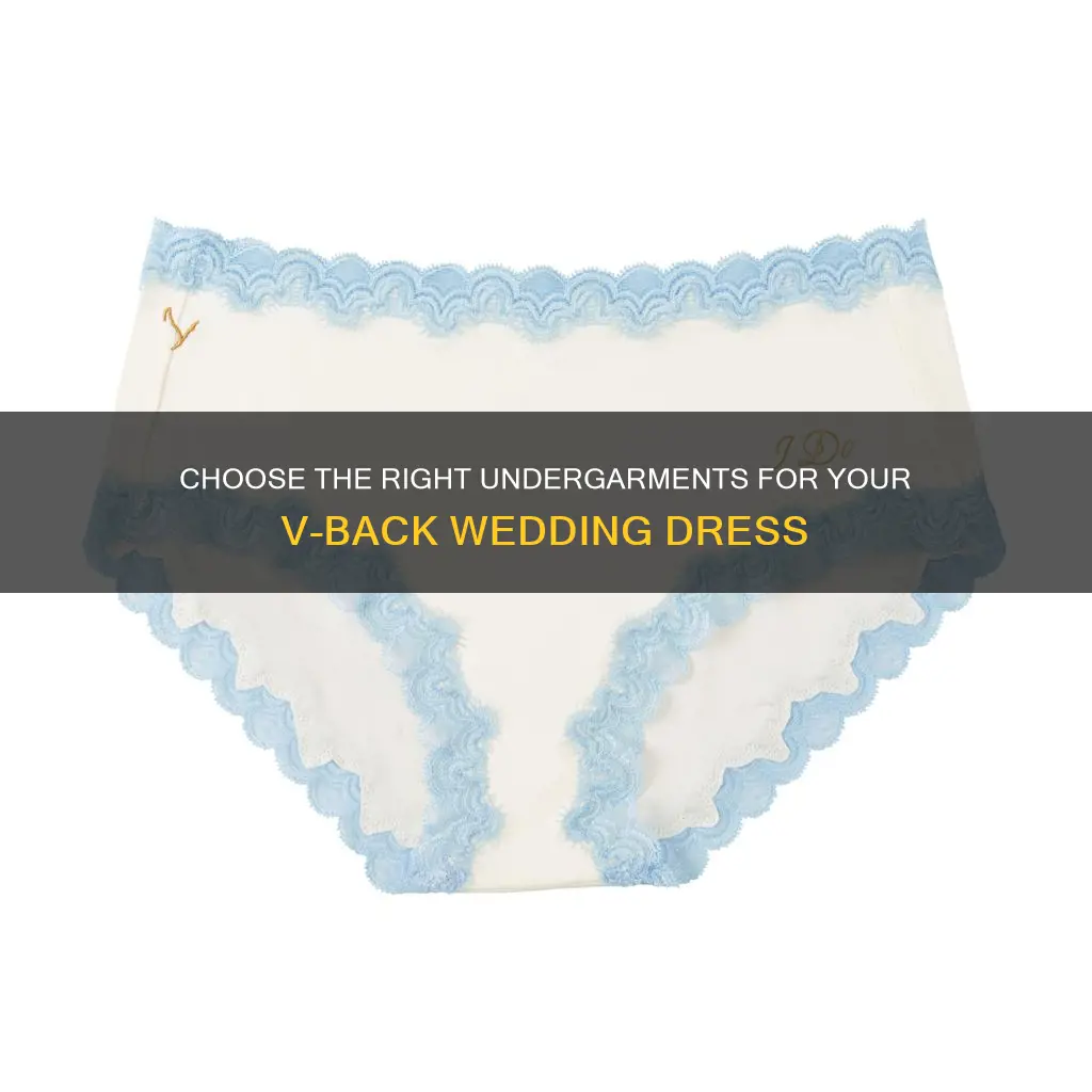 what to wear under v back wedding dress