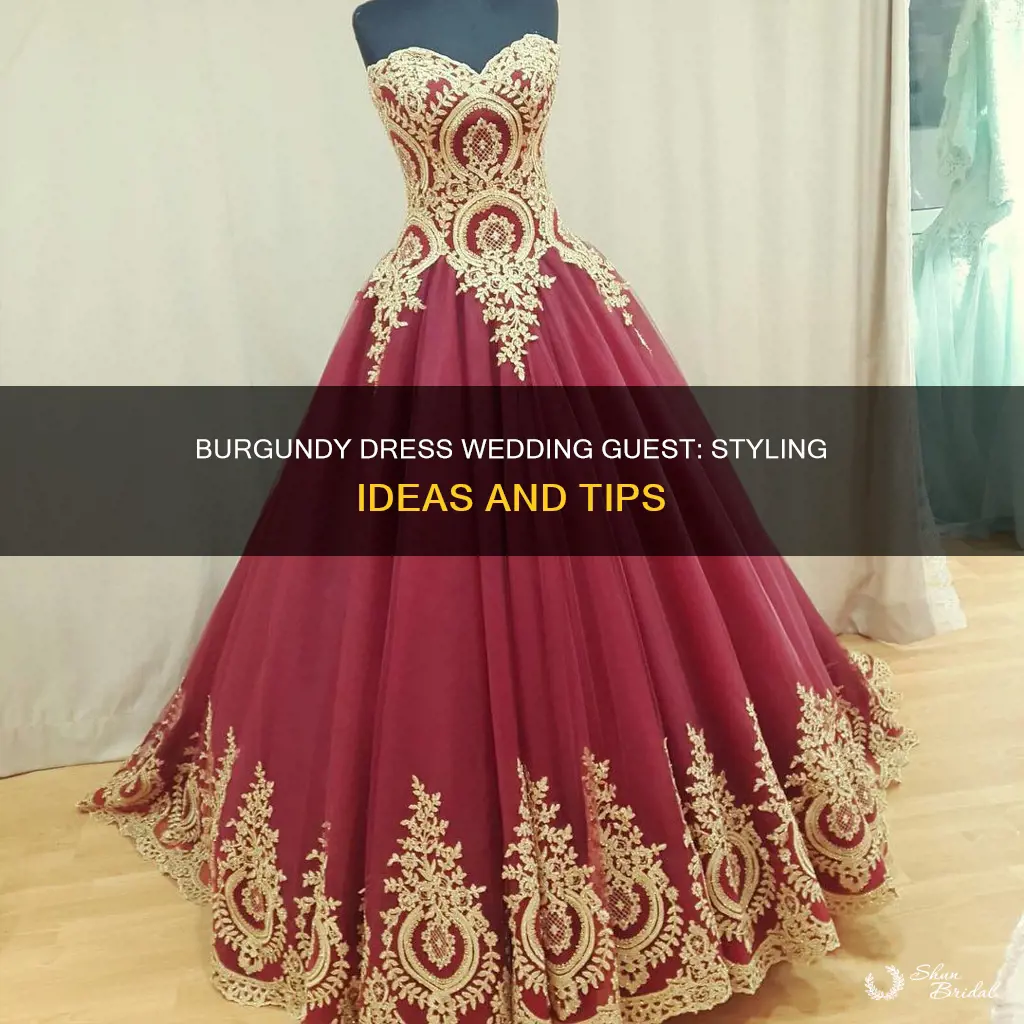 what to wear with a burgundy dress to a wedding