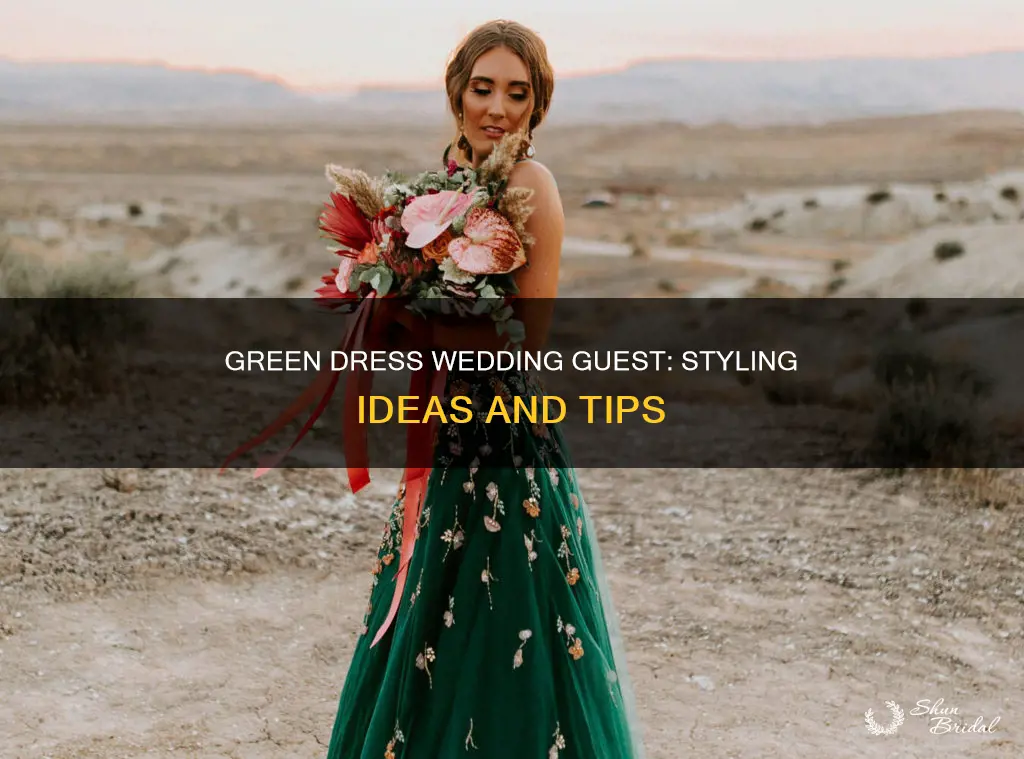 what to wear with a green dress for a wedding