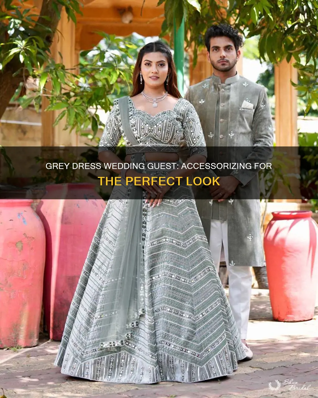 what to wear with a grey dress for a wedding