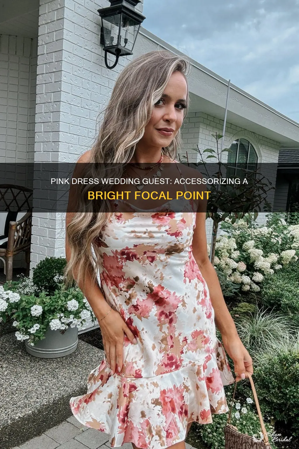 what to wear with a pink dress to a wedding