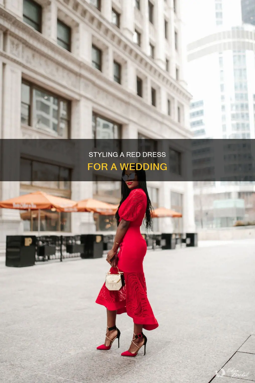 what to wear with a red dress to a wedding