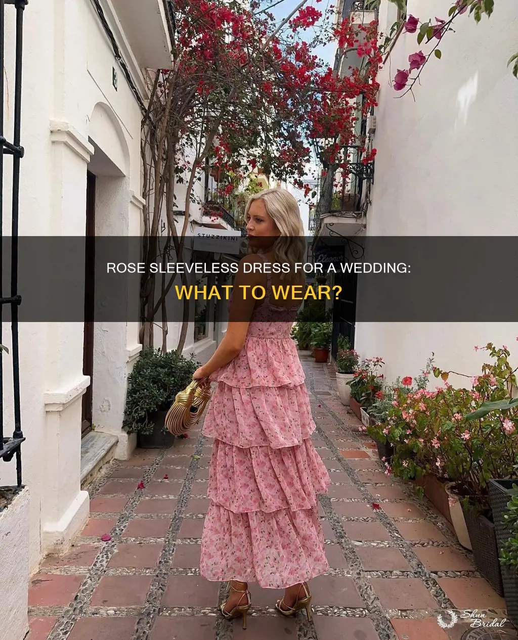 what to wear with a rose sleeveless dress to wedding
