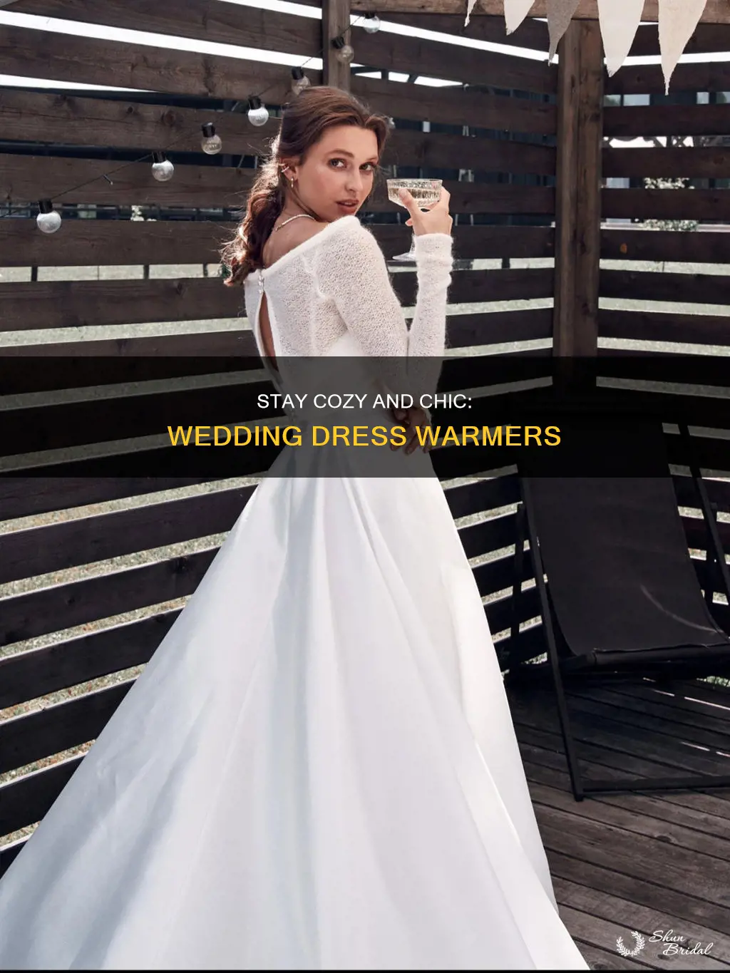 what to wear with a wedding dress to keep warm