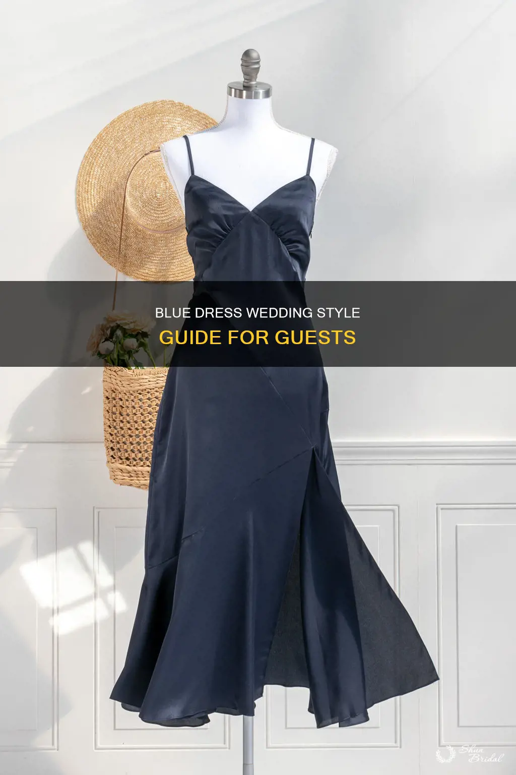 what to wear with blue dress for wedding