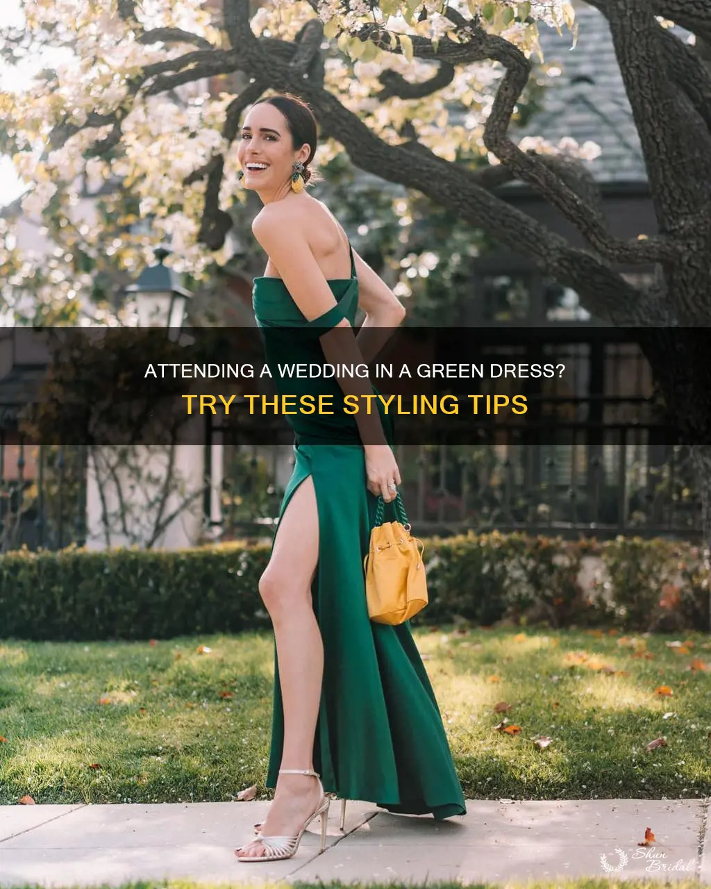 what to wear with green dress for a wedding