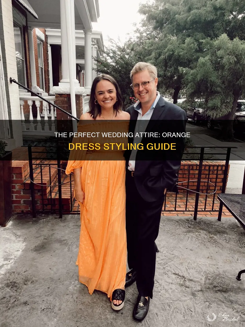 what to wear with orange dress wedding