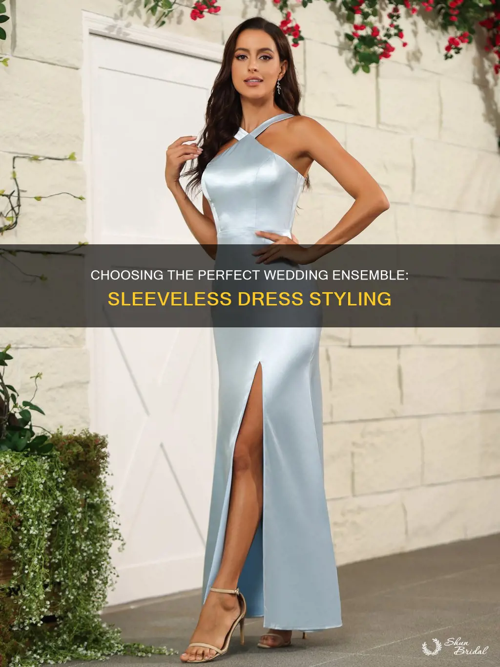 what to wear with sleeveless dress at wedding