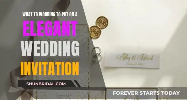 Elegant Wedding Invitation Wording: Crafting the Perfect Invite