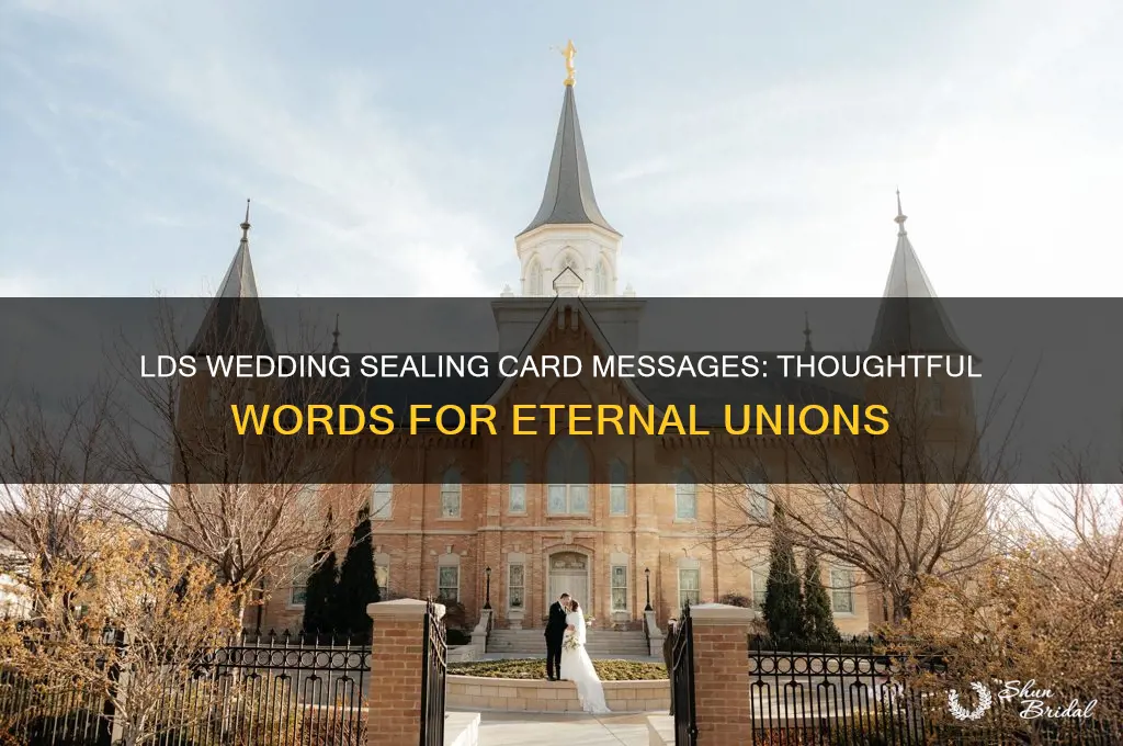 what to wrirte on a sealing card for lds weddings