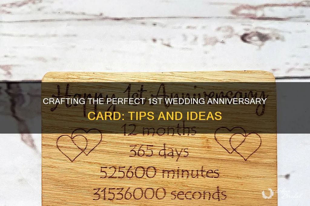 what to write 1st wedding anniversary card