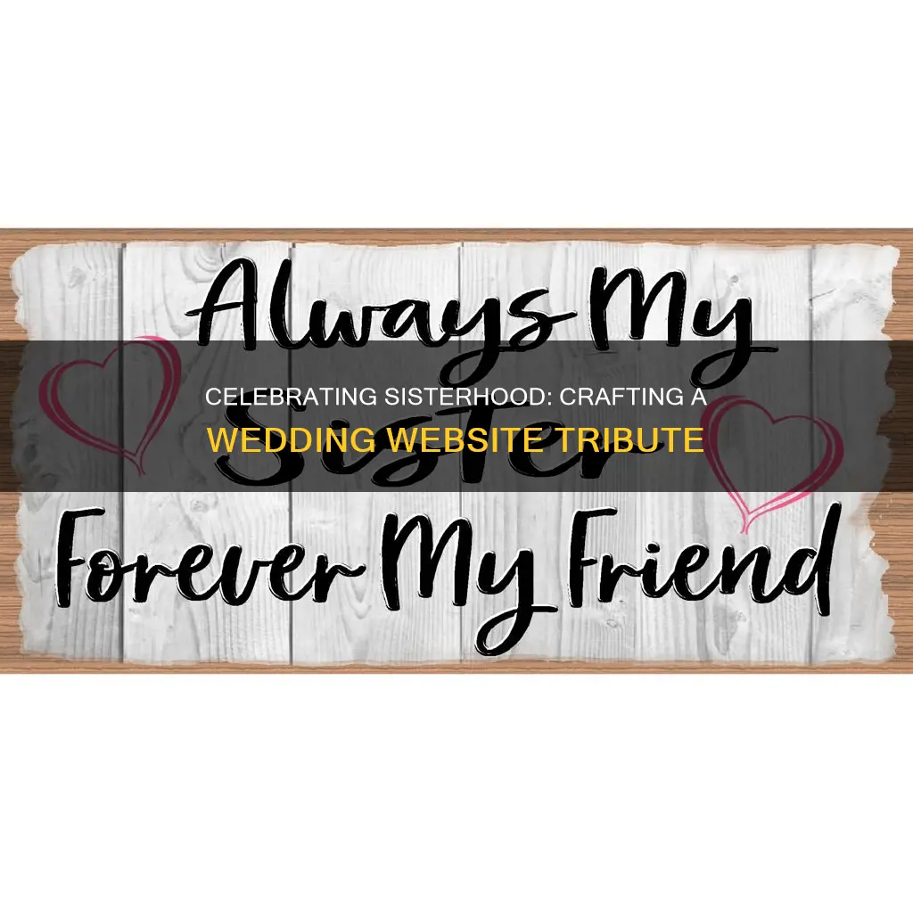 what to write about your sister on the wedding website