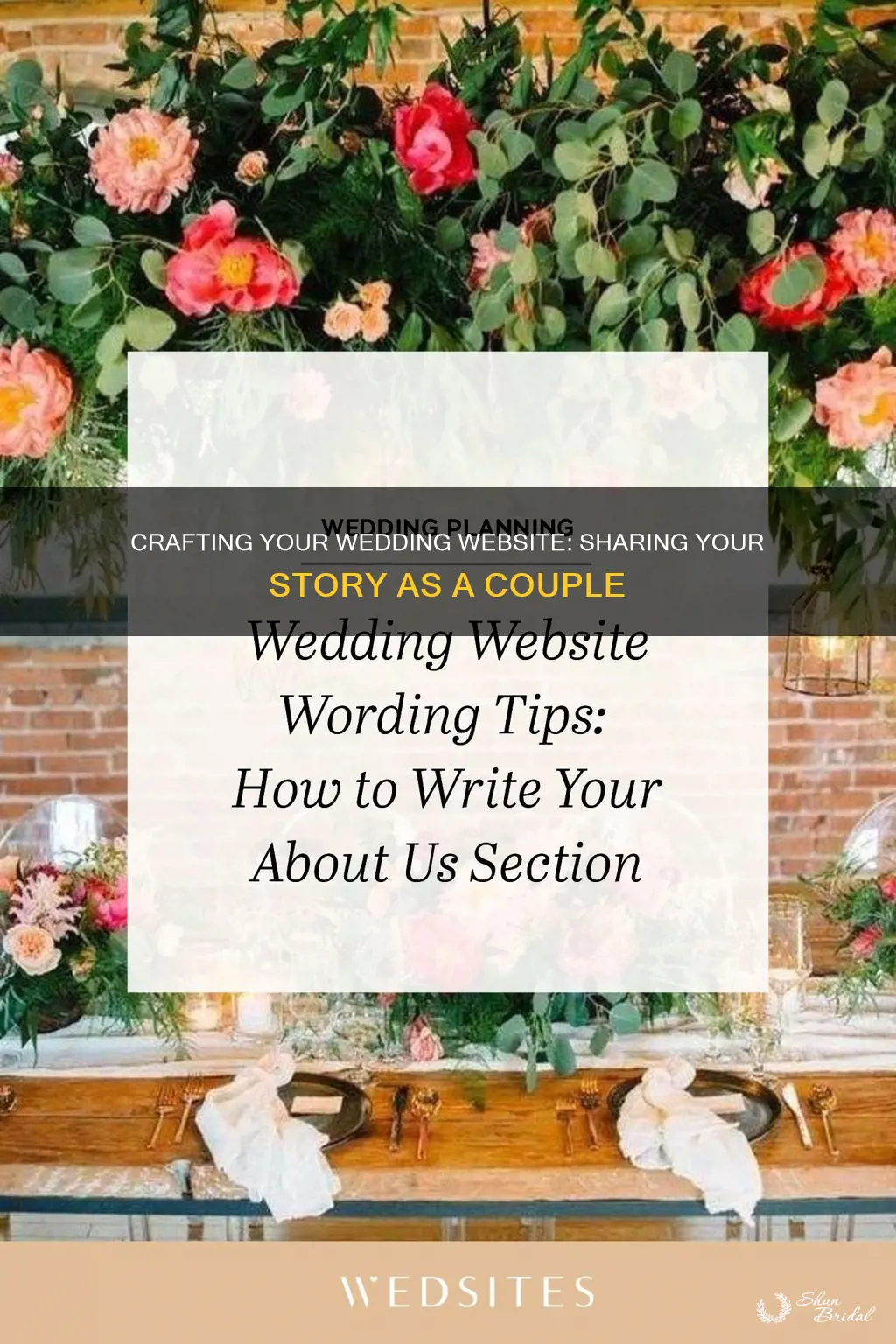 what to write about yourself on wedding website