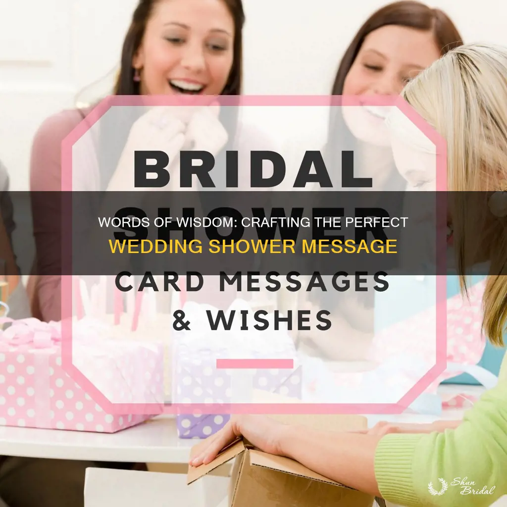 what to write as a wedding shower message