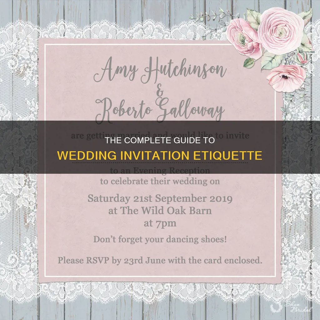 what to write down on wedding invitstions