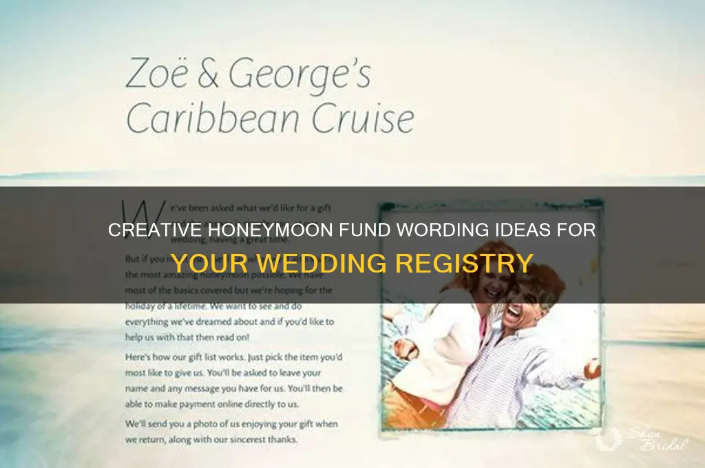 what to write for a honeymoon fund