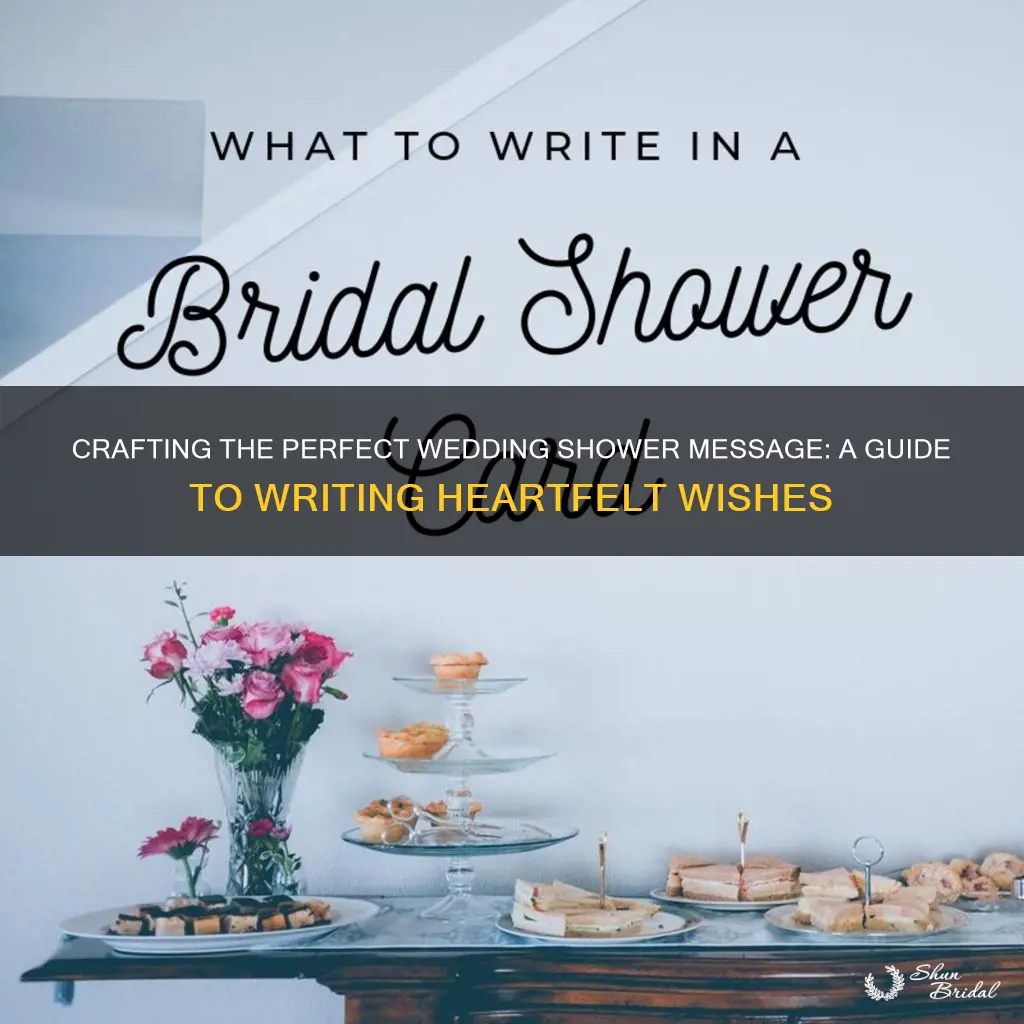 what to write for a wedding shower