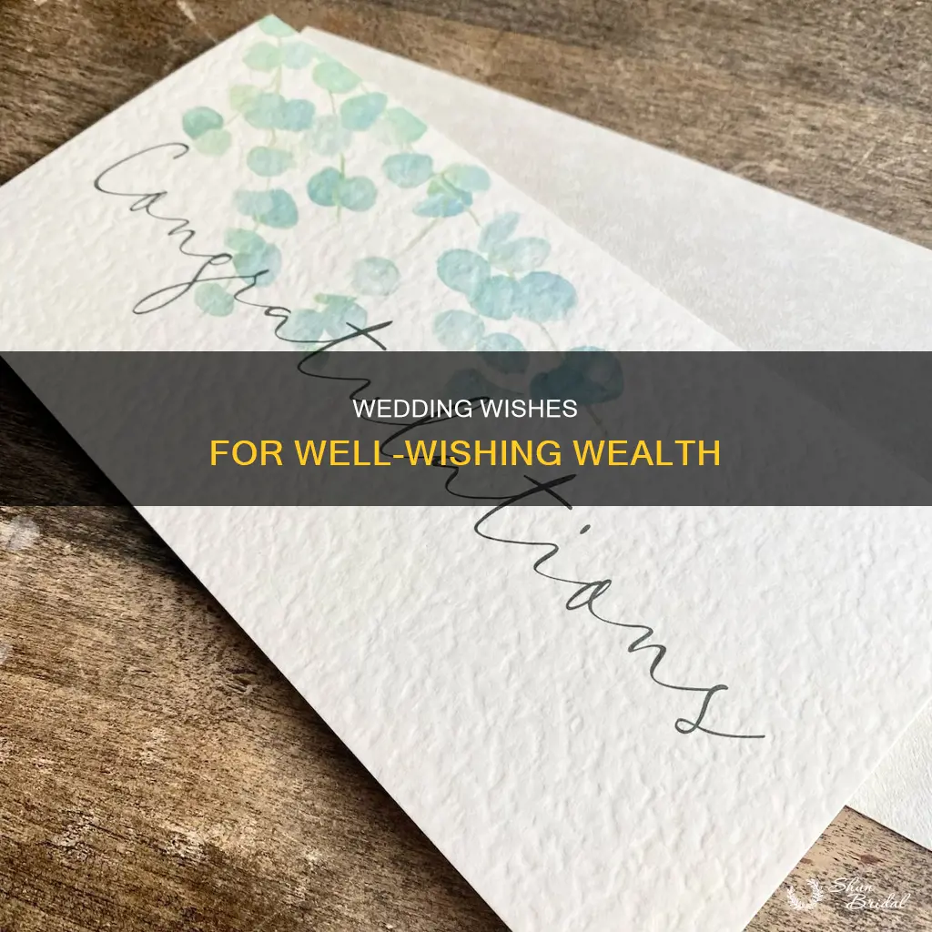 what to write for wedding money