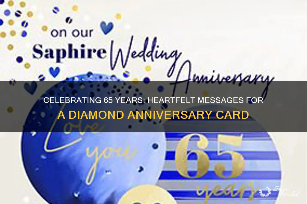what to write in a 65th wedding anniversary card