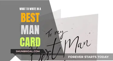 Best Man Card: Heartfelt Words for the Big Day