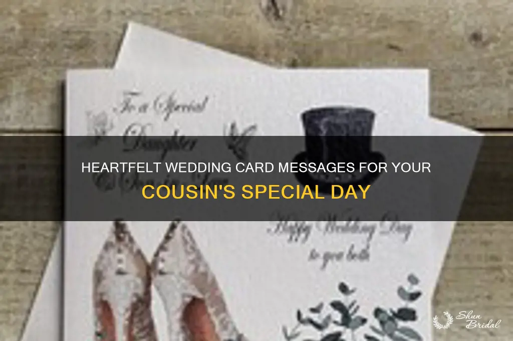 what to write in a card for your cousins wedding