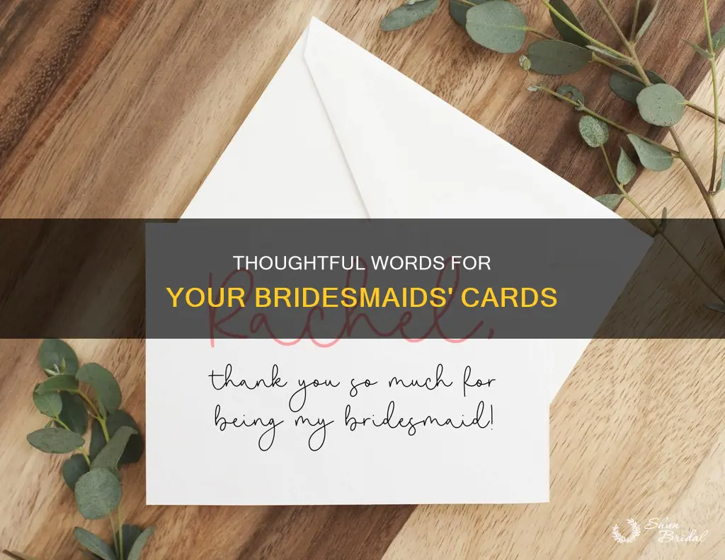 what to write in a card to your bridesmaids