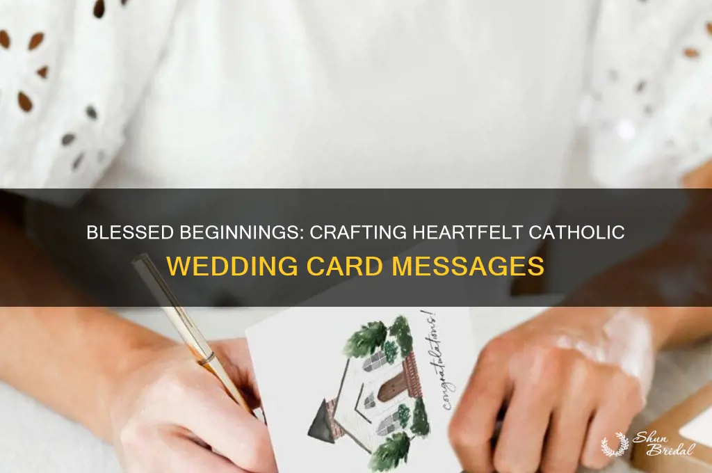 what to write in a catholic wedding card