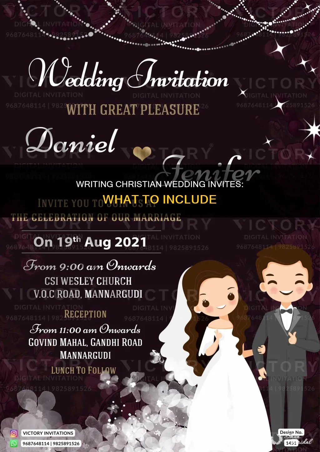 what to write in a christian wedding invitation card