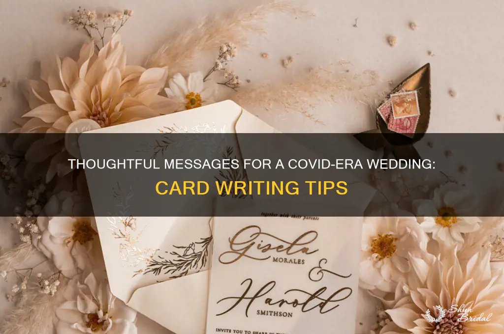 what to write in a covid wedding card