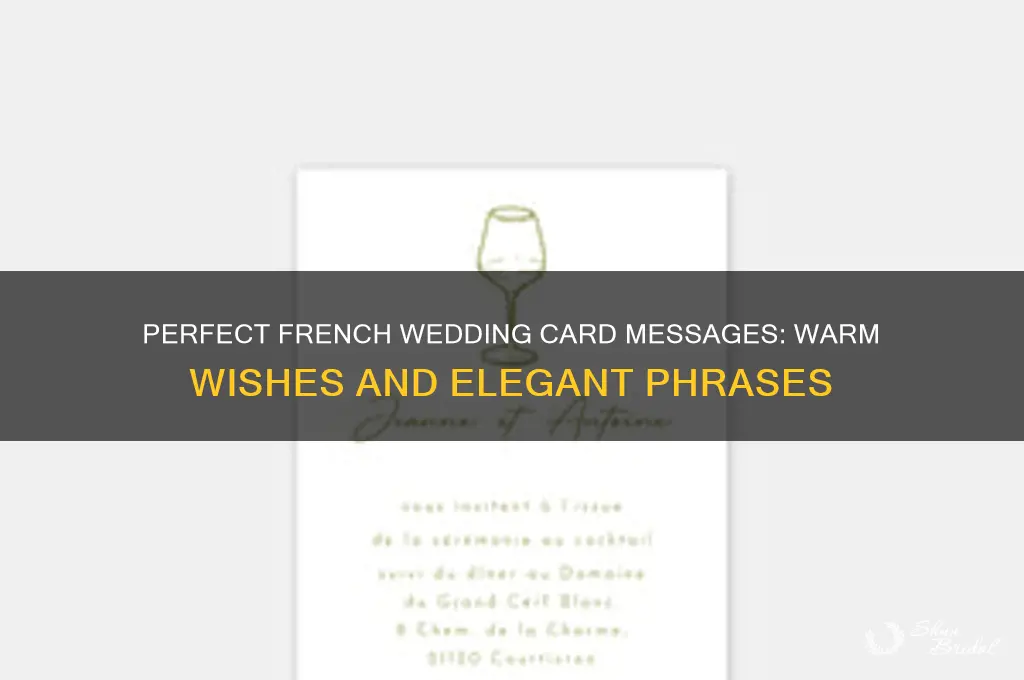 what to write in a french wedding card