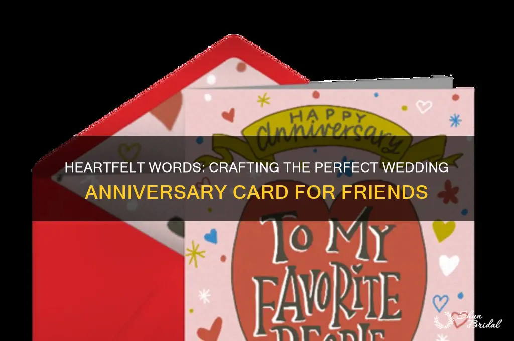 what to write in a friends wedding anniversary card